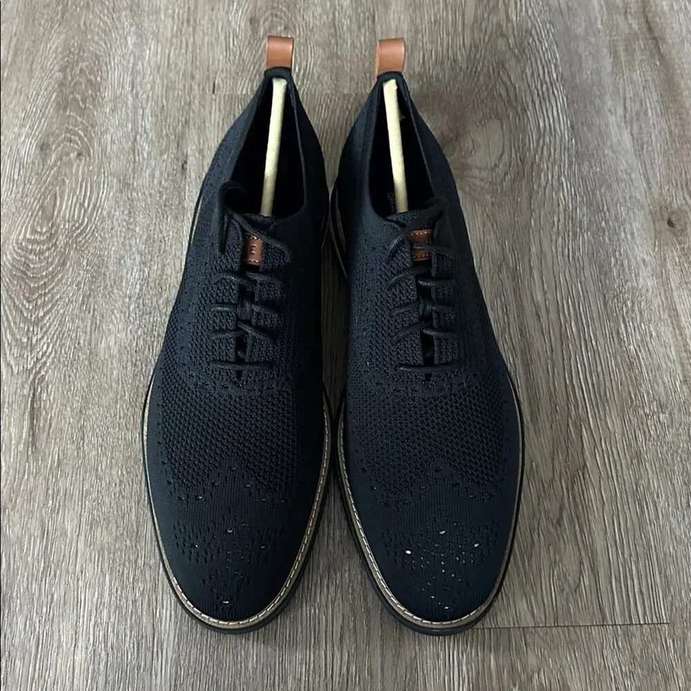 NIB Cole Haan‎ Men's Grand Evolution Stitchlite Black Knit Oxford Shoes Size 13